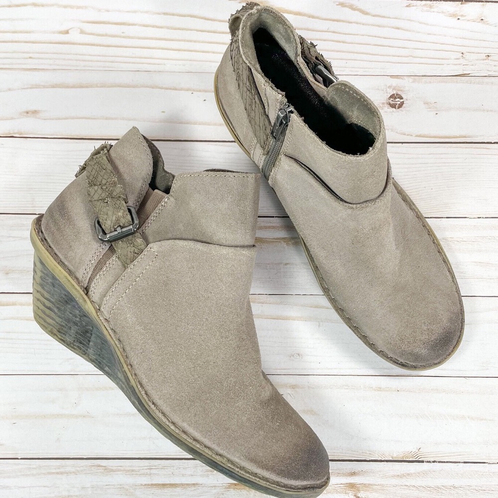 OTBT Rocker Stone Ankle Wedge Booties